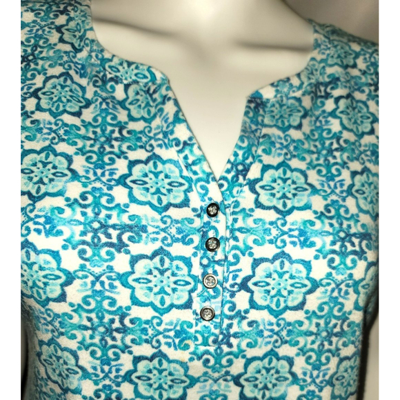 Karen Scott Henley Short Sleeve Tee - Size Small Petite - Picture 5 of 7